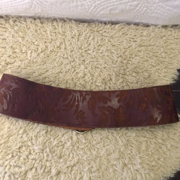 Anthropologie S Leather Belt Elephant Buckle Bohemian Chic Y2K Whimsigoth Charm - Picture 4 of 7